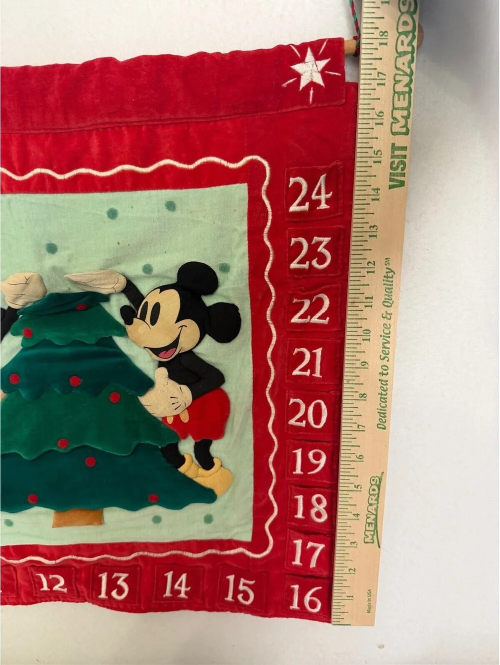 Vintage Disney Mickey & Minnie Mouse Christmas Advent Calendar S-18